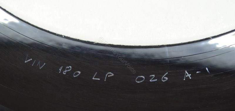 VIN180LP026 2010 Black Vinyl A Matrix.